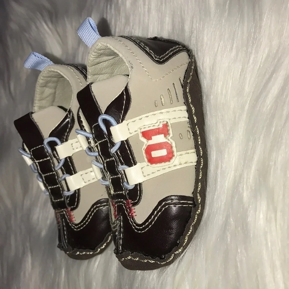 Carter’s Baby Boy Football Crib Shoes Size 1